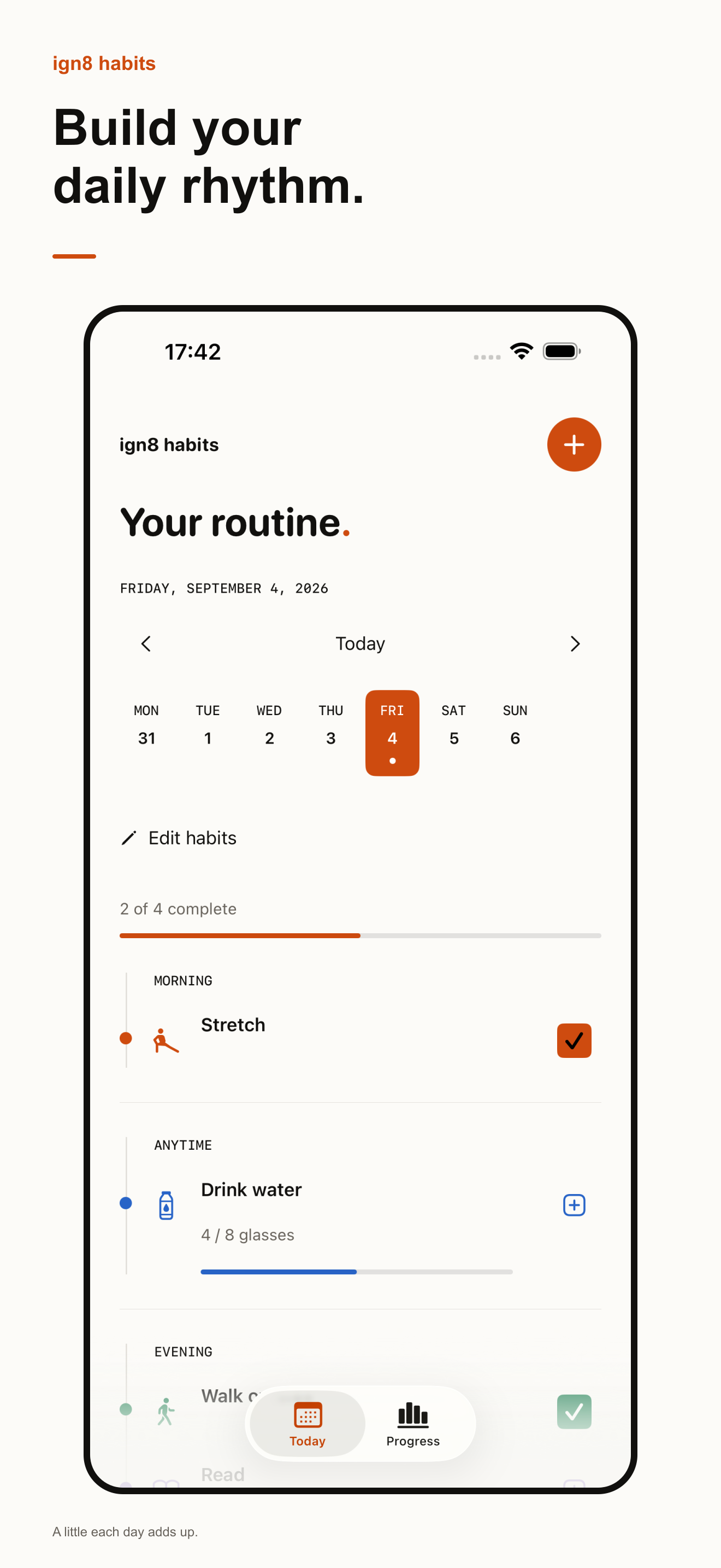 IGN8 Today with morning, anytime and evening habits
